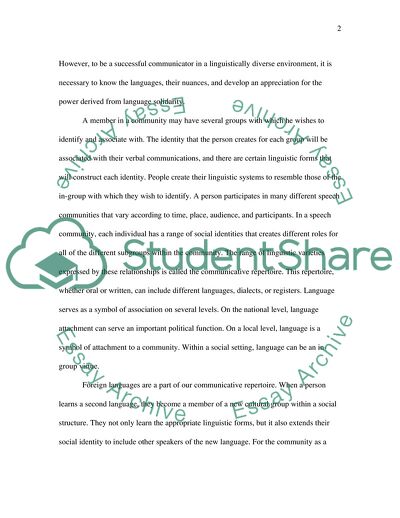 Second Language: Reflection on Social Identity and Implications of Teaching