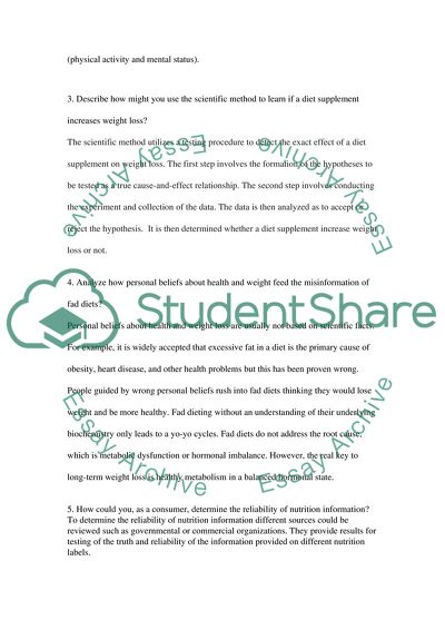 The Characteristics of a Healthy Diet