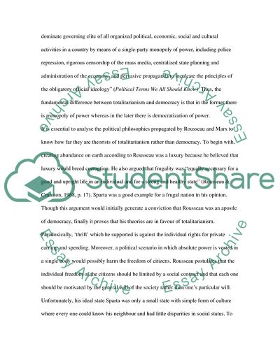 Are Rousseau and Marx Theorists of Democracy or Totalitarianism