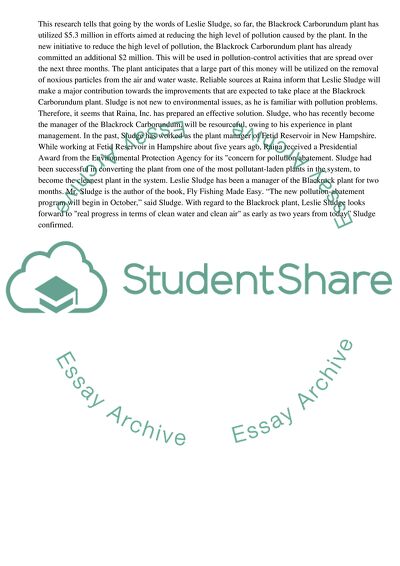 Raina Announces New Pollution Abatement