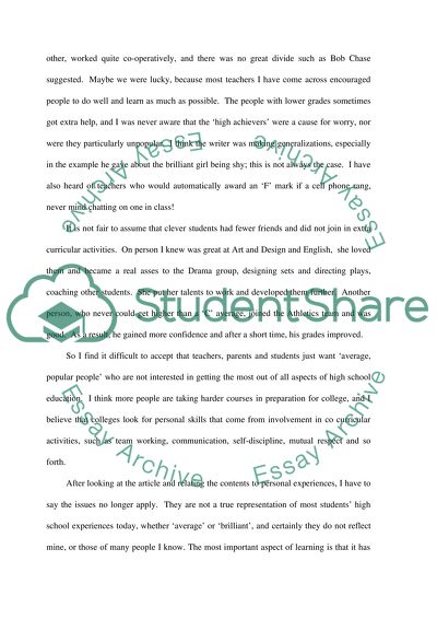 Fear of Heights: Teachers, parents and students are wary of achievement