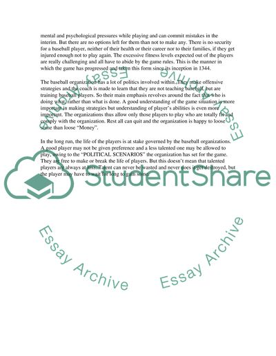 Learning the Game of Baseball