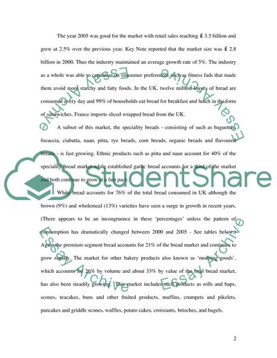 Bread and Breakfast Market in the UK
