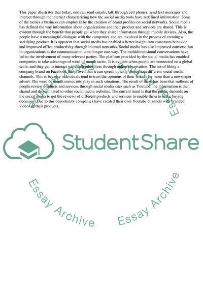 The Impact of Social Media to the Business World