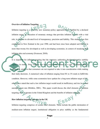 Financial Services: Inflation Targeting