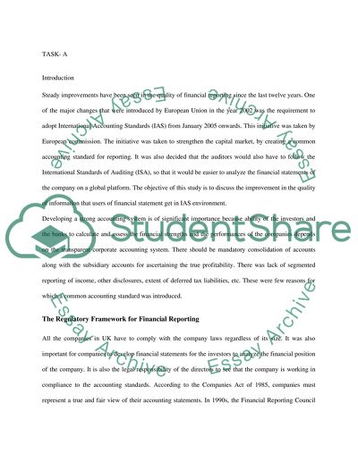 The Regulatory Framework for Financial Reporting