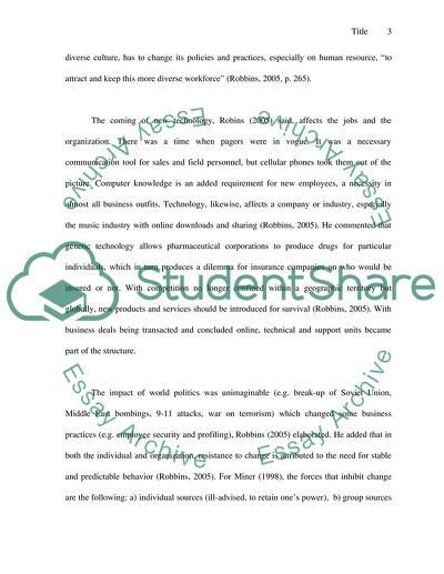 Forces Initiating or Inhibiting Change in Organizations