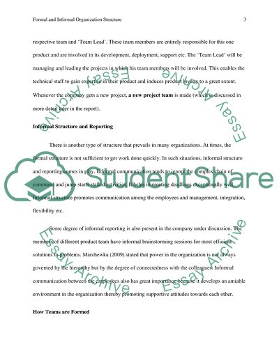 Formal and Informal Organization Structure