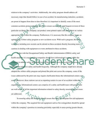 Health and Safety in Organizations