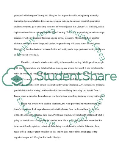 The positive and negative effects of the media on society