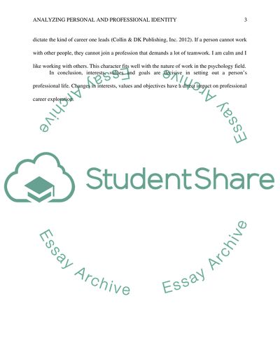 Analyzing Personal and Professional Identity