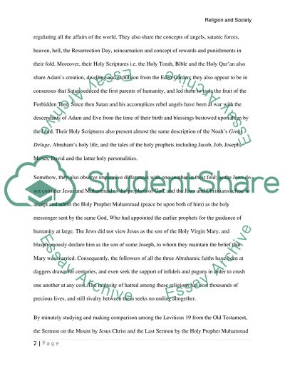 Religion and Society