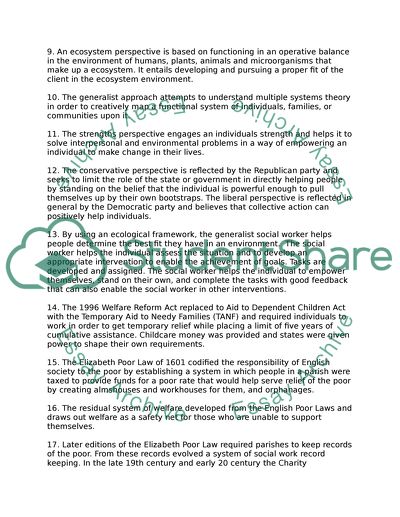 The Generalist Social Work and Social Justice