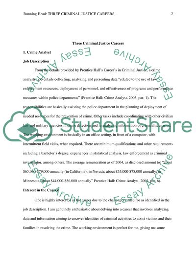 Three Criminal Justice Careers