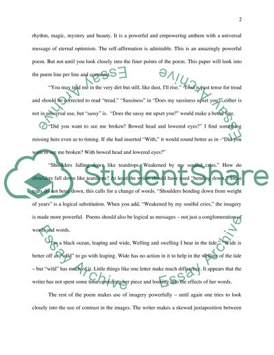 Still I Rise by Maya Angelou