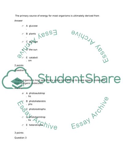 Solve general biology 1