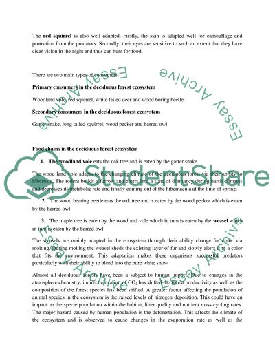 The energy flow among organisms of a food chain