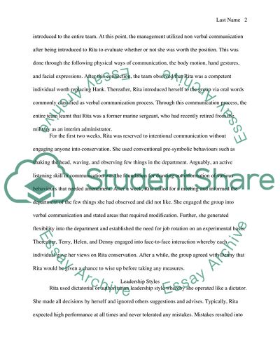 Department 8101 - Small Group Interaction