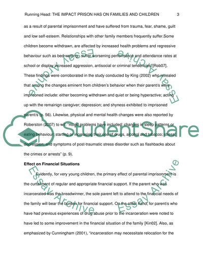 The Impact Prison Has on Families and Children