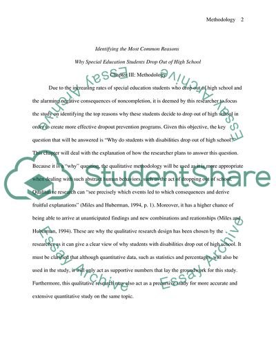 Identifying the Most Common Reasons Why Special Education Students Drop Out of High School