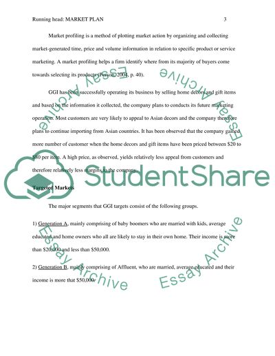 Profiling -marketing plan