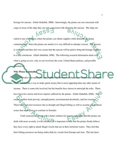 Piracy Off the Coast of Somalia