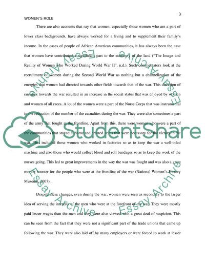 Womens Involvement During Word War II