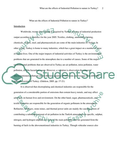 What Are the Effects of Industrial Pollution to Nature in Turkey