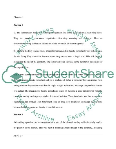 The Independent Beauty Consultant in Marketing Channels