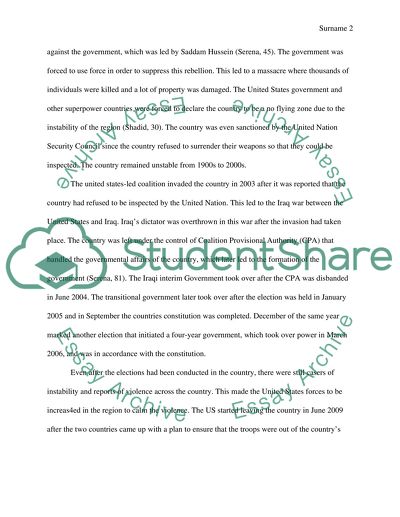 The US-led war in Iraq