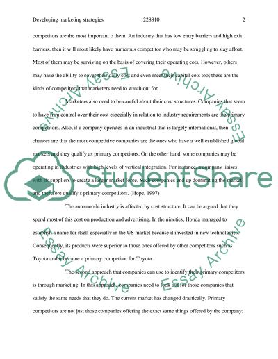 Developing Marketing Strategies and Plans