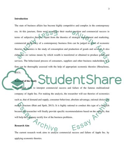 Using Economic Theories to Analysis Apples Strategy
