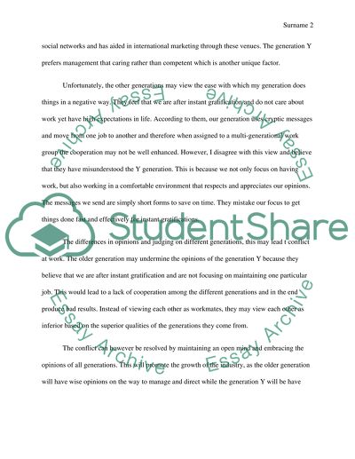 Generational differences