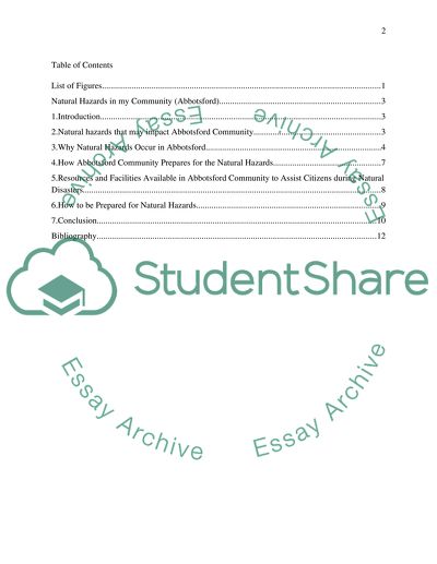 Natural Hazards in my Community (Abbotsford)