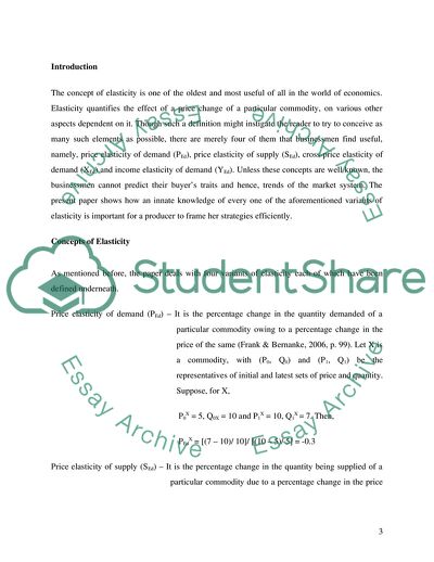 The Concept of Elasticity