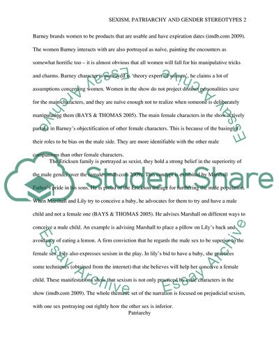 Patriarchy and Gender Stereotypes on How I Met Your Mother