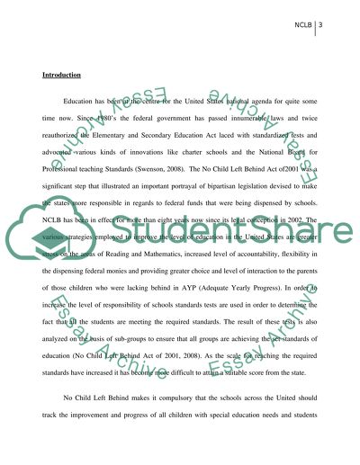 No Child Left Behind and the Effects on Children with Special Needs