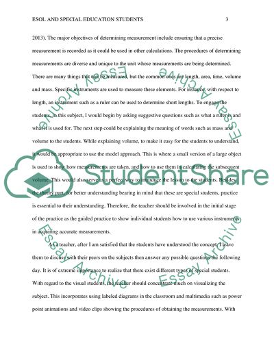 ESOL and Special Education Students