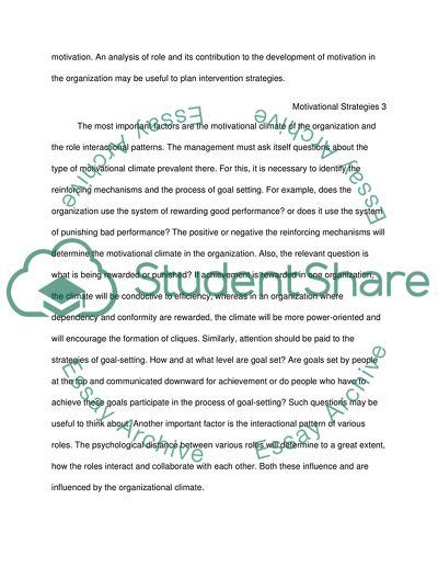 Motivational Strategies Analysis