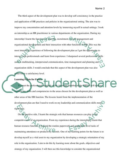 Comparison of Actual Performance with the Development Plan