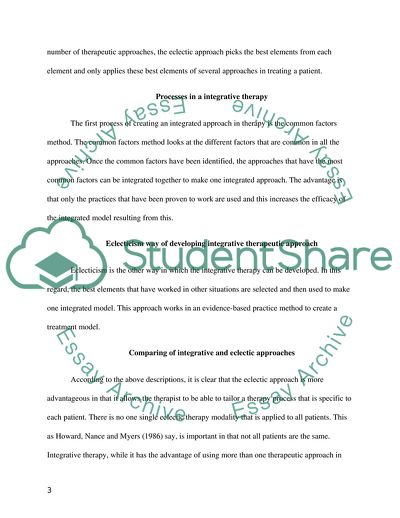 Strengths and Weaknesses of Integrative Therapeutic Counseling