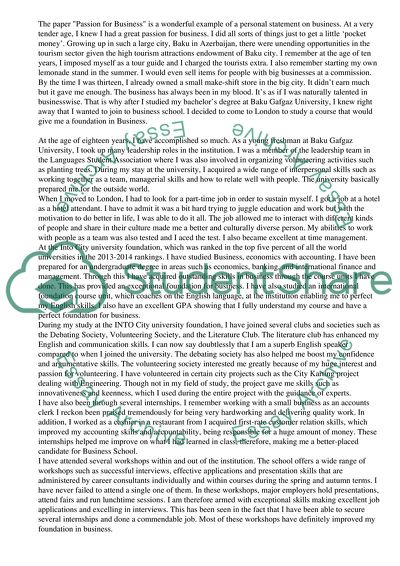 Passion for Business