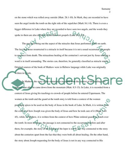 The Different Books of the Gospel