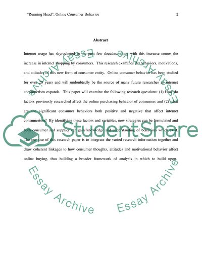 Behaviors of Internet Shopping