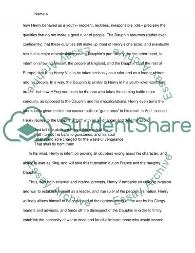 Shakespeare henry v essay