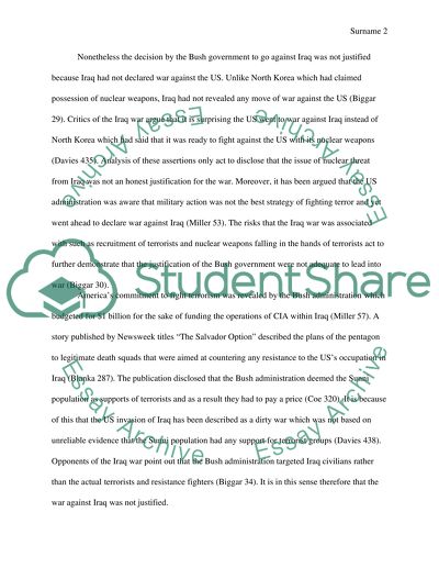 What were the motivations of war in Iraq