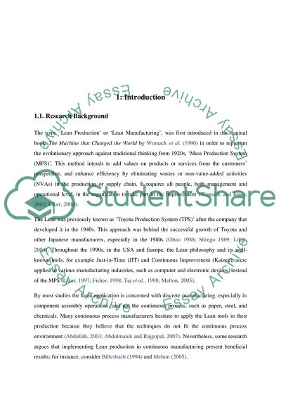 Implementing Lean Approach to Eliminate Non-value-added Activity