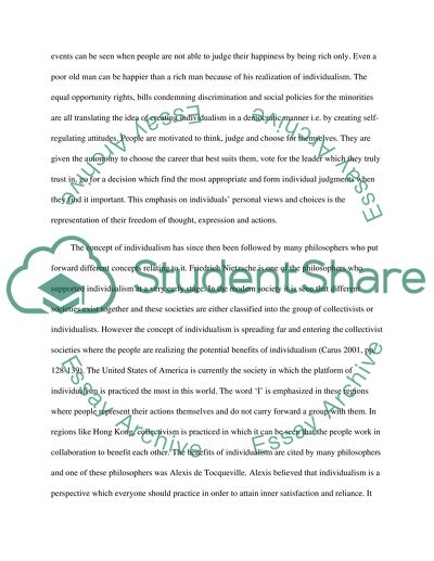 Individualism: Different Perspectives