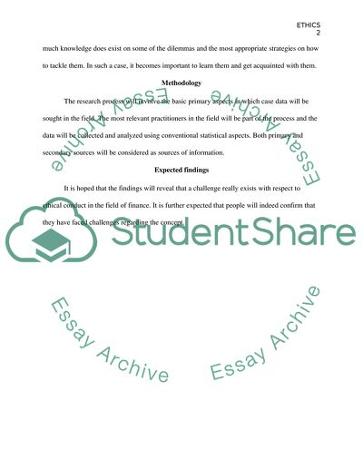 The Overview of the Finance Ethics Concept