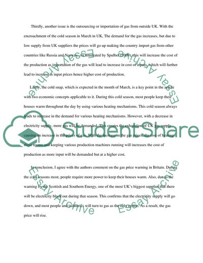 Gas Price Warning as Cold March that Leads to Short Supplies